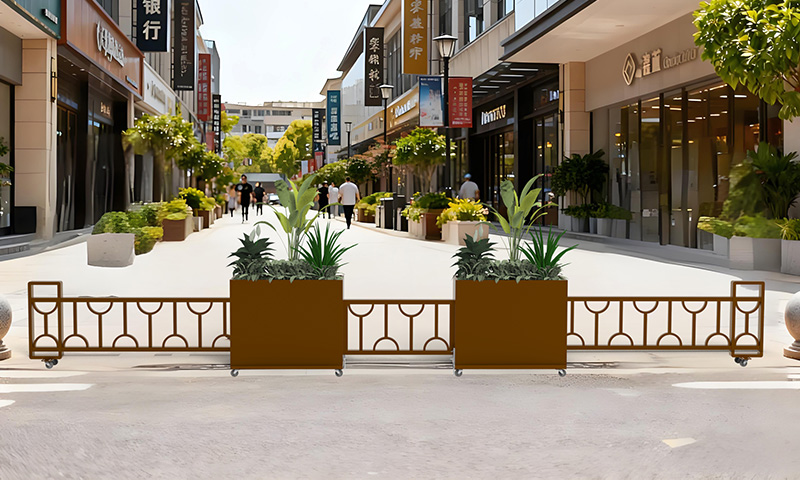 可移动伸缩护栏厂家直供，适用景区/市政/工地/小区