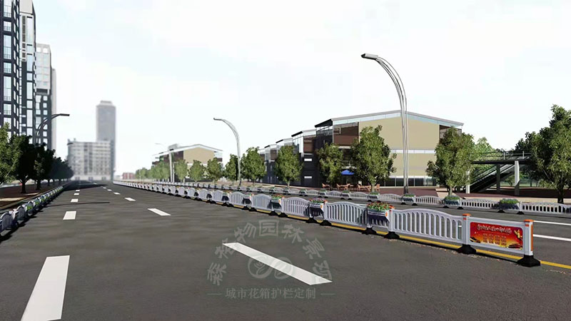 机非隔离花箱护栏|森格物市政道路绿化护栏花箱一站式生产