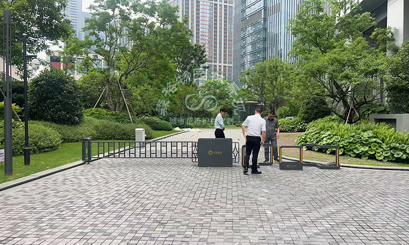 广场移动花箱护栏,森格物临时分区柔性隔离景观护栏