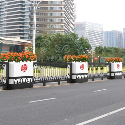 安徽艺术雕花pvc花箱护栏
