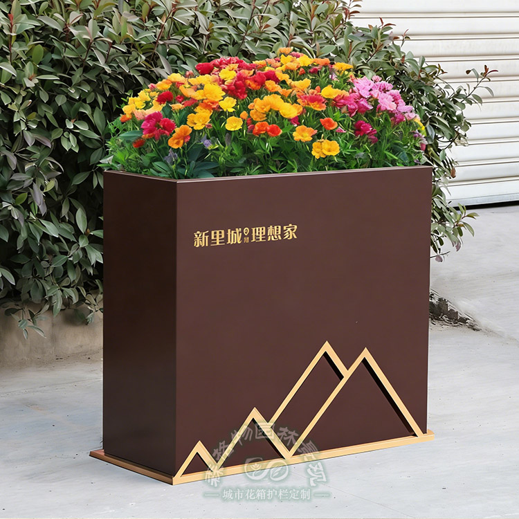 山东山水金线不锈钢定制花箱