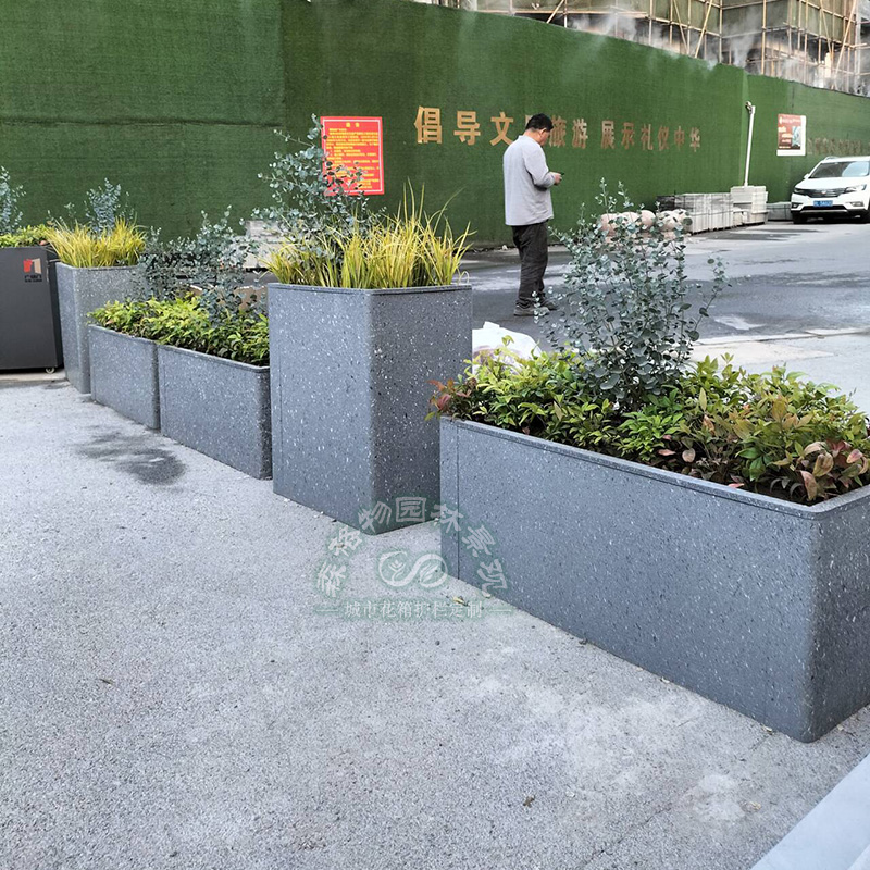 复合型新材料花箱仿石纹款