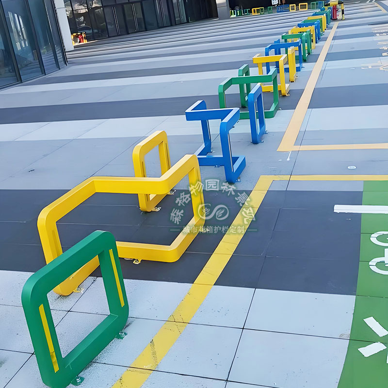 彩色系Z型+O型车挡人车分流护栏